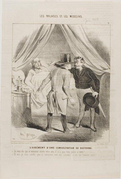 El placer de una consulta médica (lámina 11) de Charles Emile Jacque