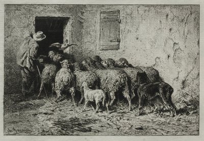 El regreso, 1864 de Charles Emile Jacque