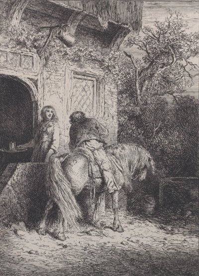 El jinete, ca. 1845 de Charles Emile Jacque