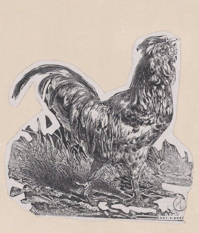 El gallo, ca. 1853 de Charles Emile Jacque