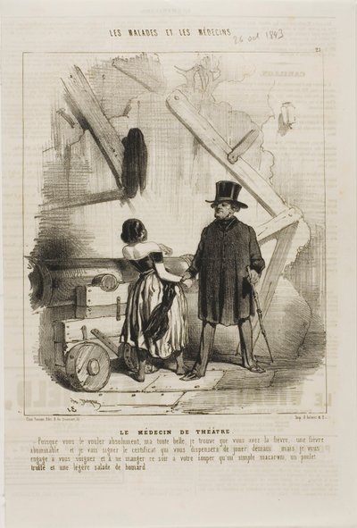 El doctor del teatro (lámina 25) de Charles Emile Jacque