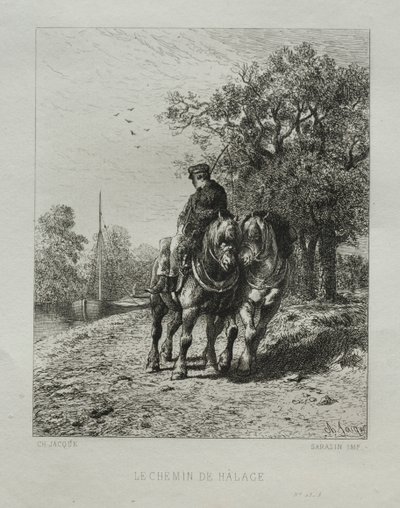 El camino de sirga de Charles Emile Jacque