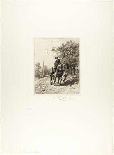 El camino de sirga de Charles Emile Jacque