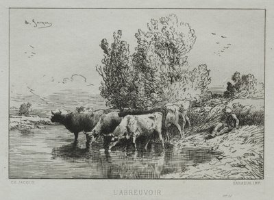 El abrevadero de Charles Emile Jacque
