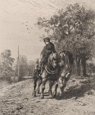 Camino de sirga, 1864 de Charles Emile Jacque