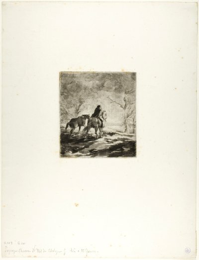 Viajero a Caballo de Charles Emile Jacque