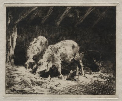 Dos Cerdos de Charles Emile Jacque