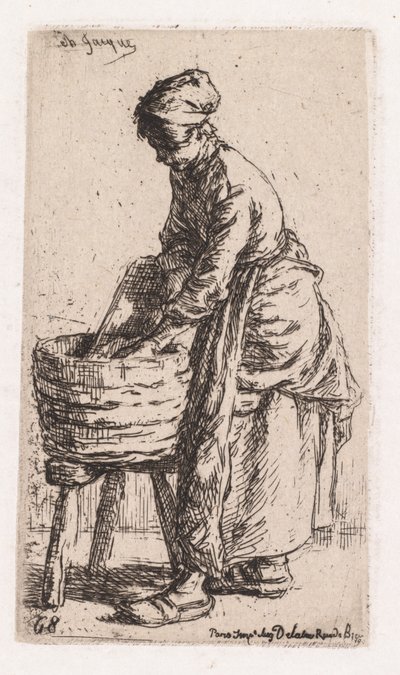 Lavandera de Charles Emile Jacque