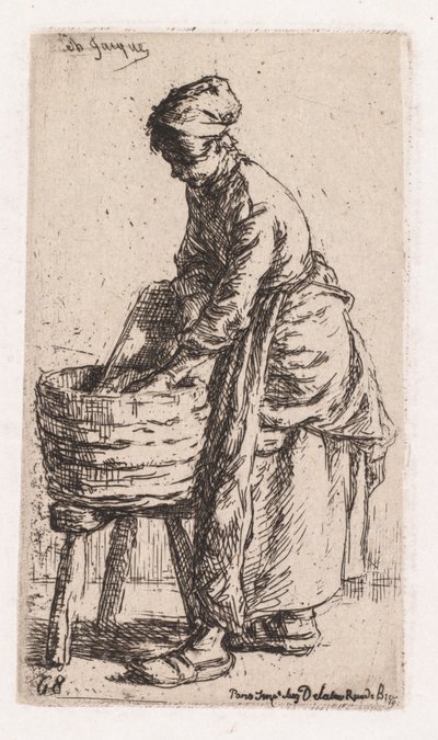 Lavandera, 1850 de Charles Emile Jacque