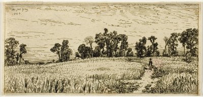 Campo de trigo de Charles Emile Jacque