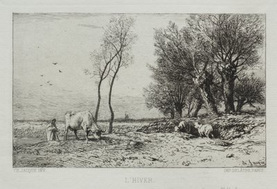 Invierno de Charles Emile Jacque