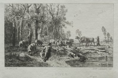 Invierno de Charles Emile Jacque
