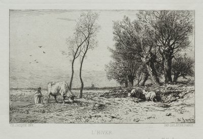 Invierno de Charles Emile Jacque