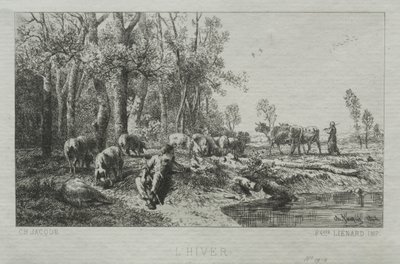 Invierno de Charles Emile Jacque