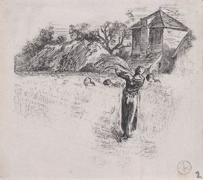 Mujer llevando un haz, ca. 1853 de Charles Emile Jacque