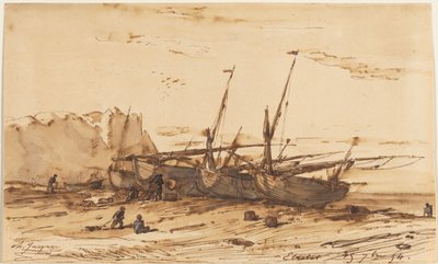 Étretat, 1854 de Charles Emile Jacque
