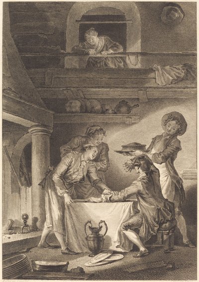 El pastel de anguilas de Charles Emmanuel Patas after Jean Honoré Fragonard