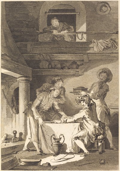El pastel de anguilas de Charles Emmanuel Patas after Jean Honoré Fragonard