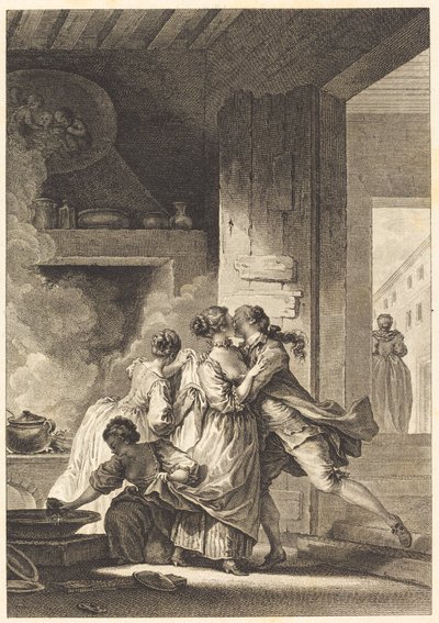 Nunca se piensa en todo de Charles Emmanuel Patas after Jean Honoré Fragonard