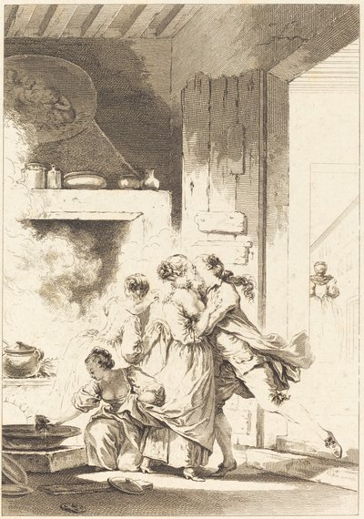 Nunca se Piensa en Todo de Charles Emmanuel Patas after Jean Honoré Fragonard