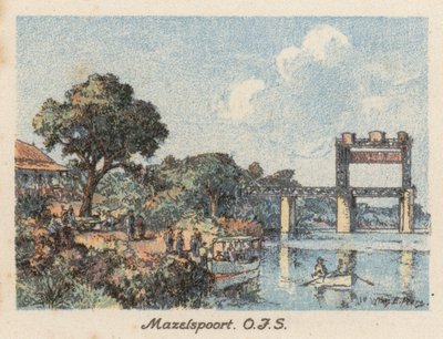Sudáfrica: Mazelspoort, OFS (litografía en color) de Charles Ernest Peers
