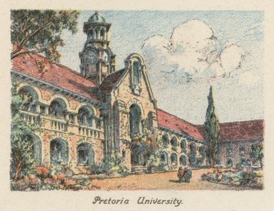 Sudáfrica: Universidad de Pretoria (litografía en color) de Charles Ernest Peers