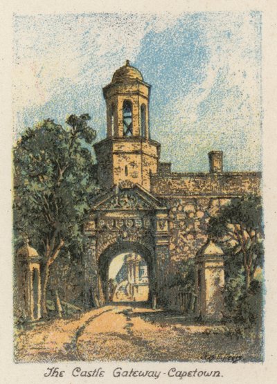 Sudáfrica: The Castle Gateway, Ciudad del Cabo (litografía en color) de Charles Ernest Peers
