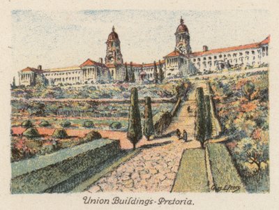 Sudáfrica: Union Buildings, Pretoria (litografía en color) de Charles Ernest Peers