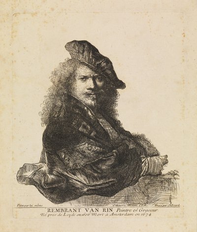Autorretrato apoyado en un alféizar de piedra de Charles Errard