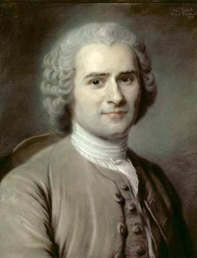 Retrato de Jean-Jacques (Jean Jacques) Rousseau (1712-1778), filósofo suizo. Pastel de Charles Escot (1834-1902) 1874 Sol. 0,46x0,38 m - Retrato de Jean-Jacques (Jean Jacques) Rousseau (1712-1778), filósofo suizo. Pastel de Charles Escot (1834-1902) de Charles Escot