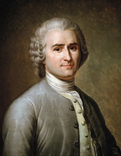 Retrato de Jean-Jacques Rousseau, filósofo suizo (pastel) de Charles Escot