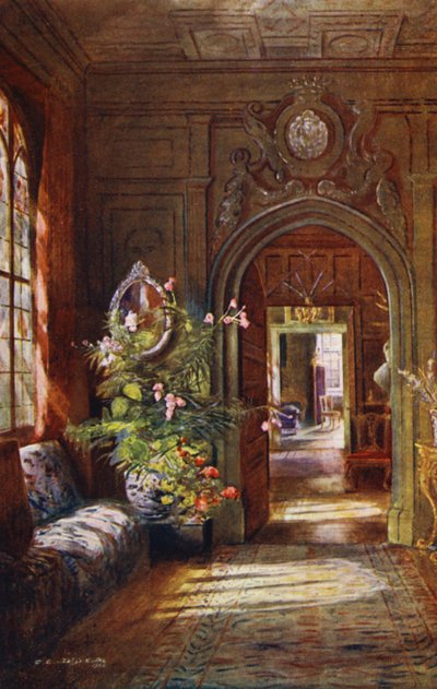 Casa Knole: Colonnade (litografía en color) de Charles Essenhigh Corke