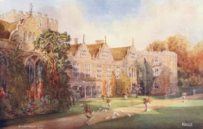 Casa Knole: Frente sur, mirando al este (litografía en color) de Charles Essenhigh Corke