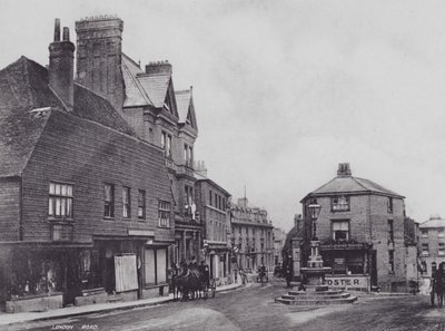 Sevenoaks: Camino de Londres (foto en blanco y negro) de Charles Essenhigh Corke