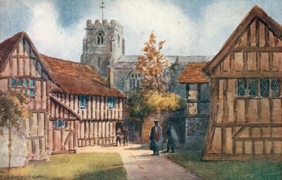 La casa del viejo pedagogo, Stratford-on-Avon de Charles Essenhigh Corke
