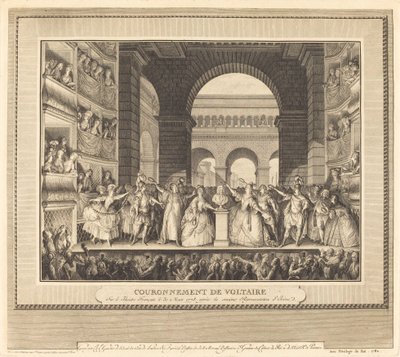 El coronamiento de Voltaire de Charles Etienne Gaucher after Jean Michel Moreau