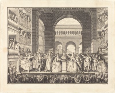 Coronación de Voltaire de Charles Etienne Gaucher after Jean Michel Moreau