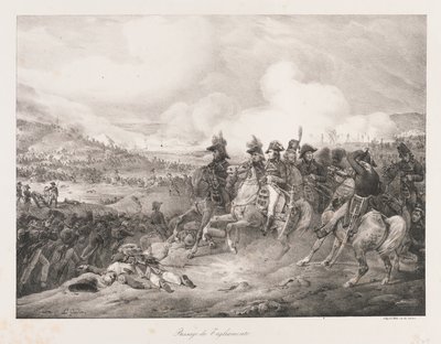 Cruzando el Iagliomento, principios del siglo XIX de Charles Etienne Pierre Motte