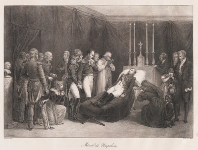 Muerte de Napoleón, principios del siglo XIX de Charles Etienne Pierre Motte