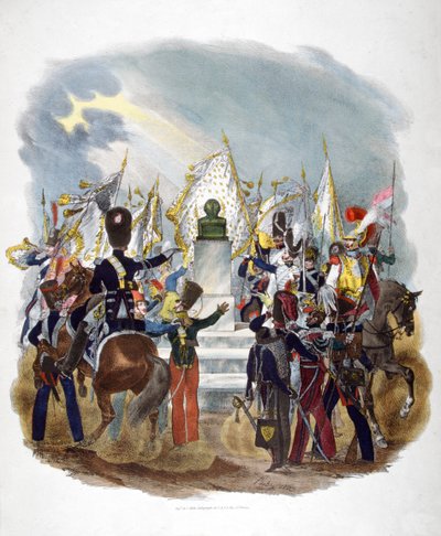 Diferentes uniformes y regimientos del ejército francés, 1823 de Charles Etienne Pierre Motte