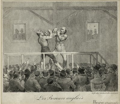 Boxeadores ingleses de Charles Etienne Pierre Motte