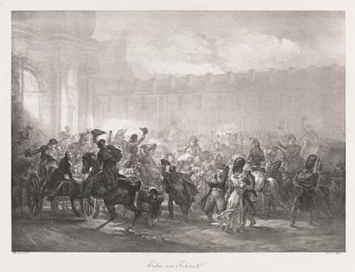 Entrada de las Tullerías, principios del siglo XIX de Charles Etienne Pierre Motte