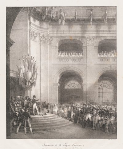 Formación de la Legión de Honor, principios del siglo XIX de Charles Etienne Pierre Motte