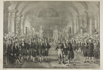 Napoleón en la Cámara de Diputados, de la Vida Política y Militar de Napoleón de Charles Etienne Pierre Motte