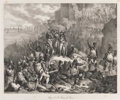 Sitio de Santa Juana de Arco, principios del siglo XIX de Charles Etienne Pierre Motte