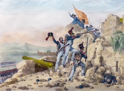 La rendición de Ciudad Rodrigo, España de Charles Etienne Pierre Motte