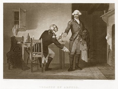 Traición de Arnold, pub. 1874 de Charles F Blauvelt 1824 1900.