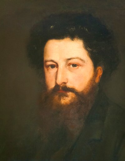 Retrato de William Morris en la treintena, c.1870 (óleo sobre lienzo) de Charles Fairfax Murray
