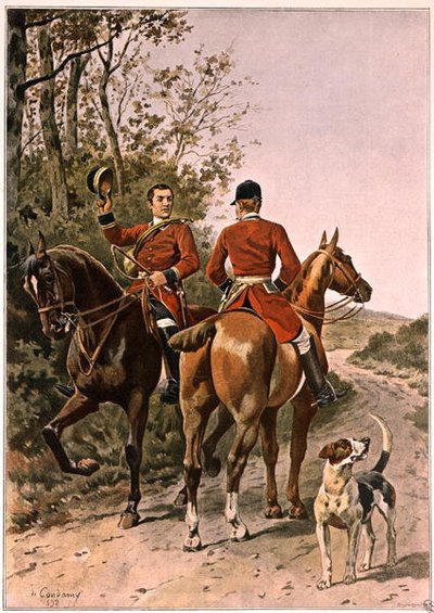 El encuentro, grabado por Rougeron-Vignerot, 1892 de Charles Fernand de Condamy