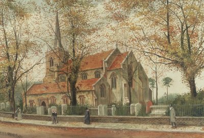 Vista de la Iglesia de Santa María, Stoke Newington de Charles Francis